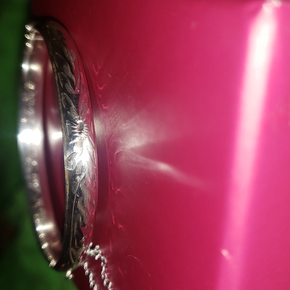 Vintage solid Sterling silver kid size bangle - Picture 3 of 7